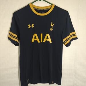 Tottenham Hotspur Jersey XL Under Armour Navy Gold Spurs AIA Soccer Shirt